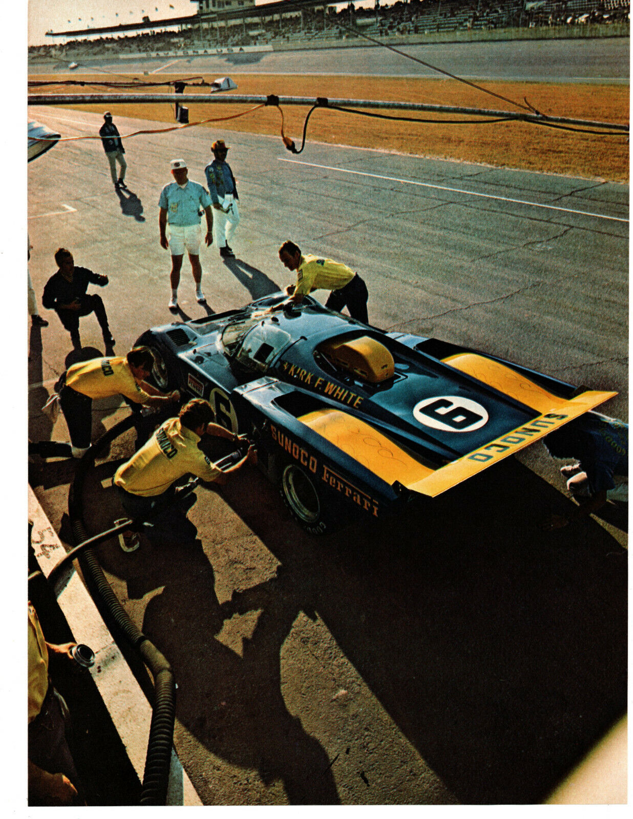 1971 24-HOURS OF DAYTONA RACE / PORSCHE 917K WINNER ~ ORIGINAL 5-PAGE ARTICLE 