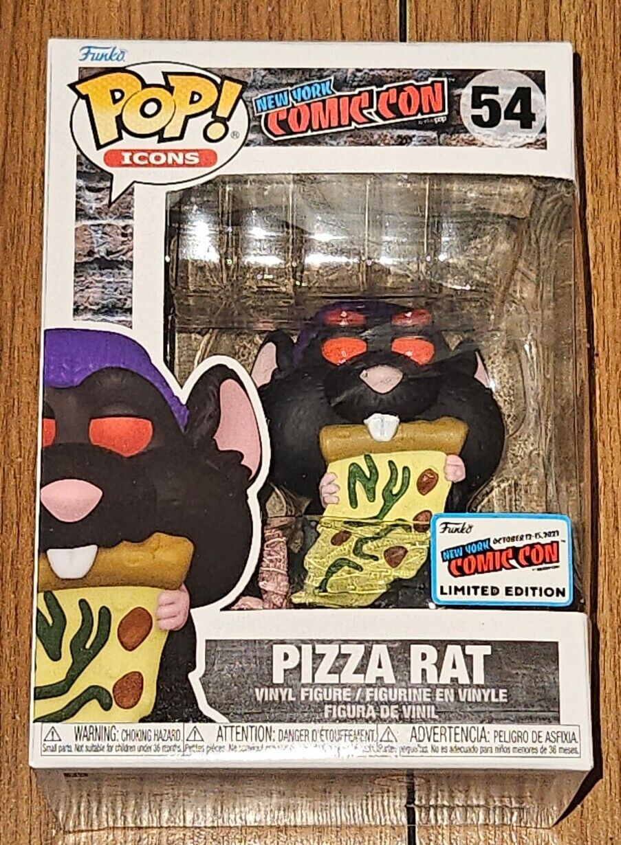 Funko Pop Icons #54 Pizza Rat 2023 NYCC Official Con Sticker Exclusive