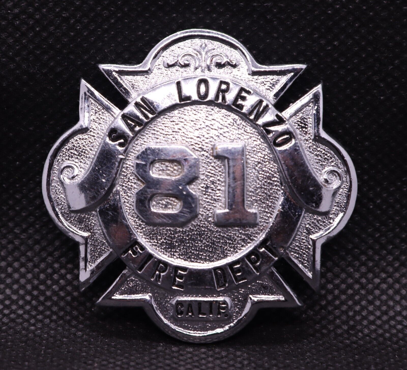 Lorenzo California Fire Department Badge - Vintage Beautiful