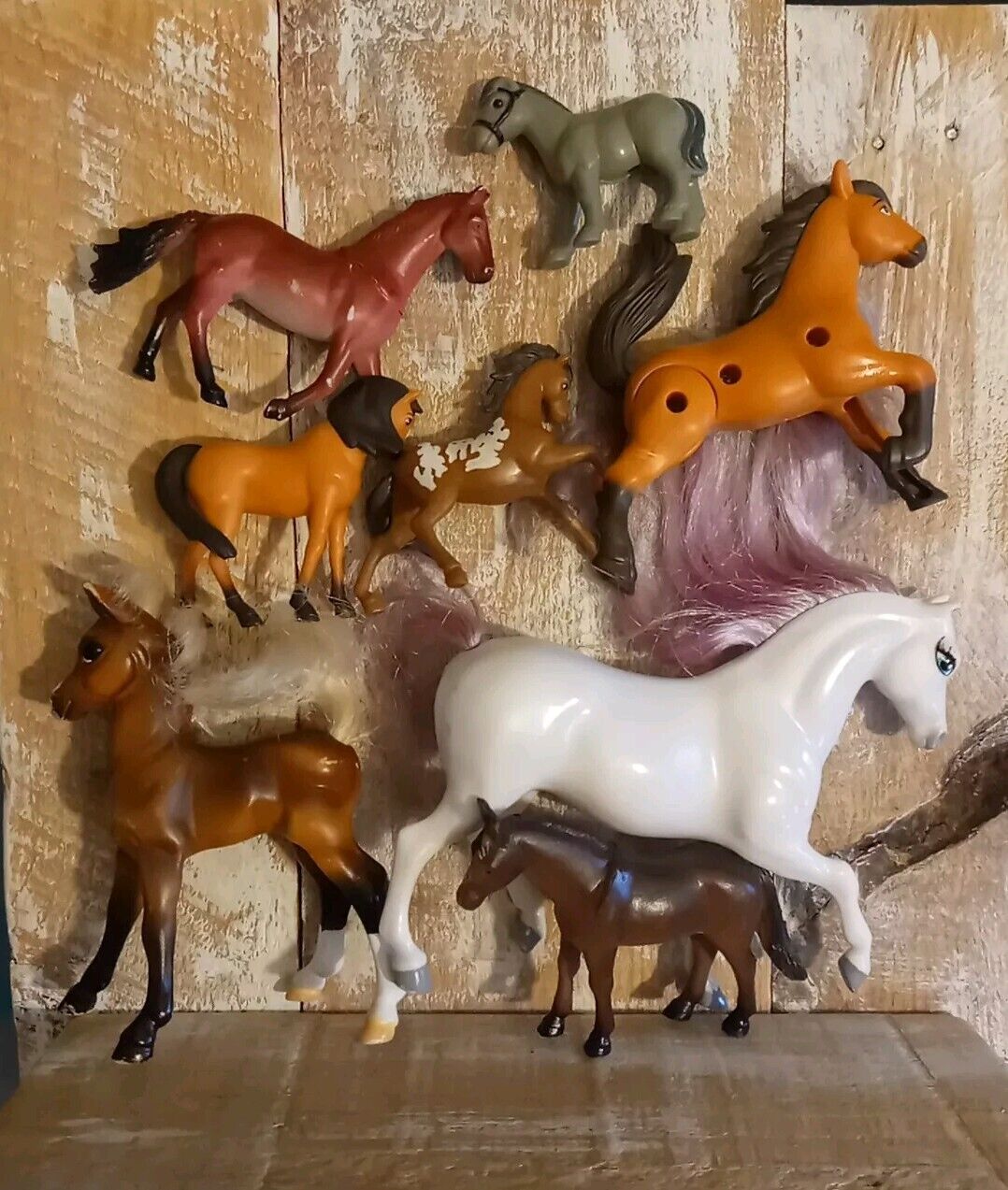 Lot Of 8 Toy horses Various Makes & Size