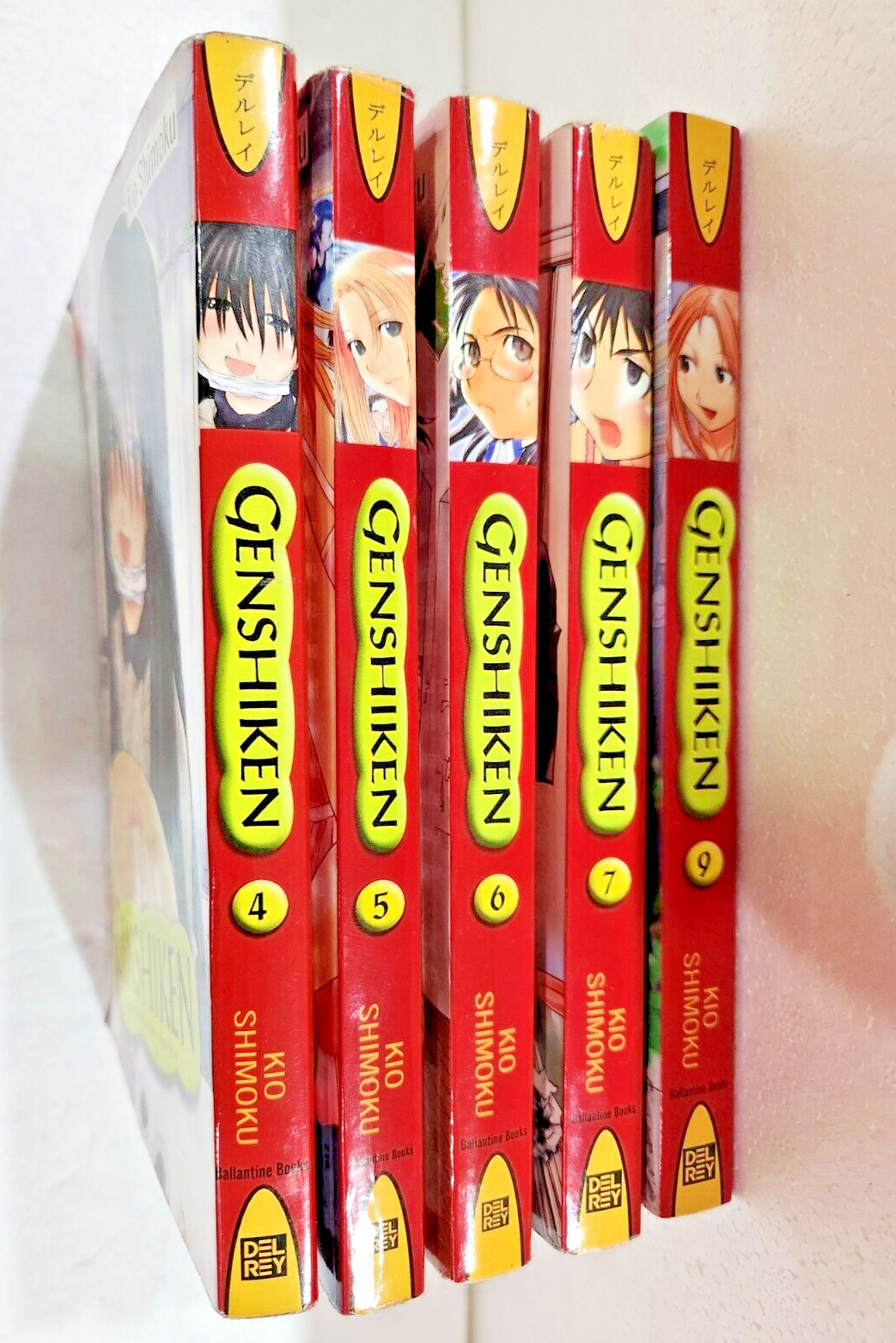 Lot of 5 Del Rey GENSHIKEN Kio Shimoku Manga Graphic Novels Vols 4 5 6 7 9