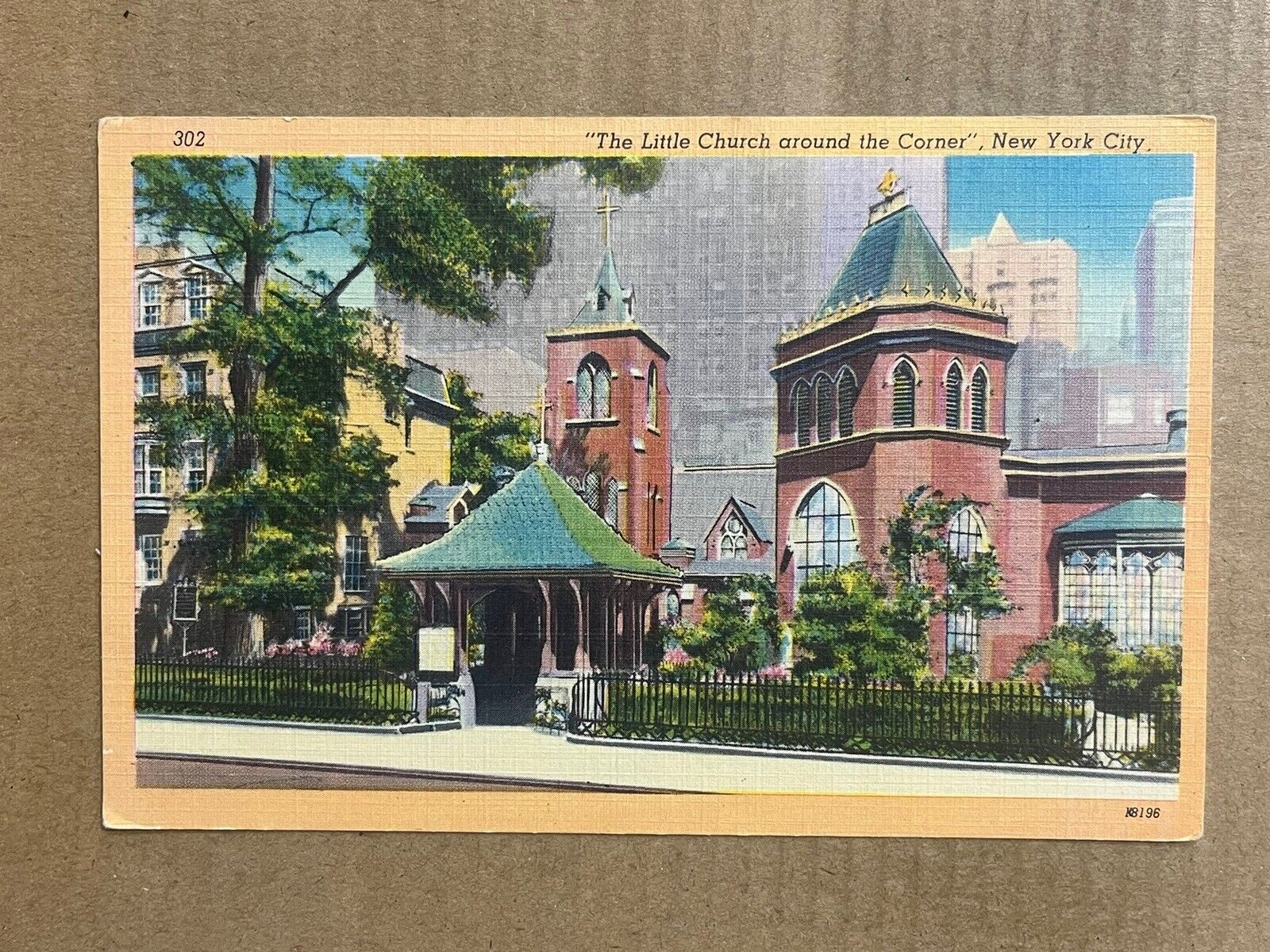 Postcard New York City NY NYC Little Church Around The Corner Vintage PC