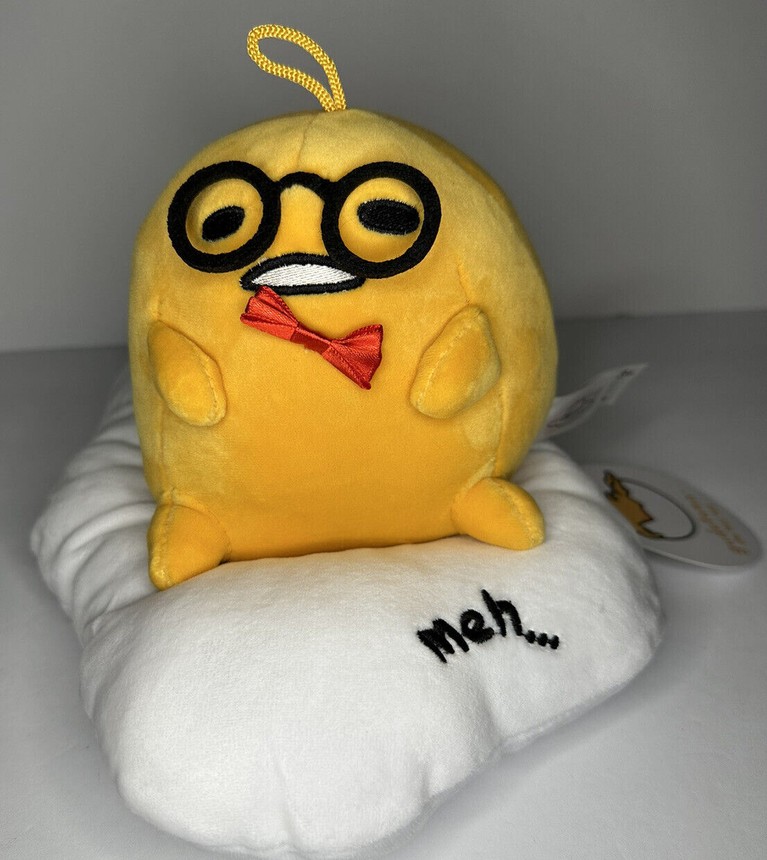 Sanrio Gudetama Plush | Red Bow and Glasses | With Tags