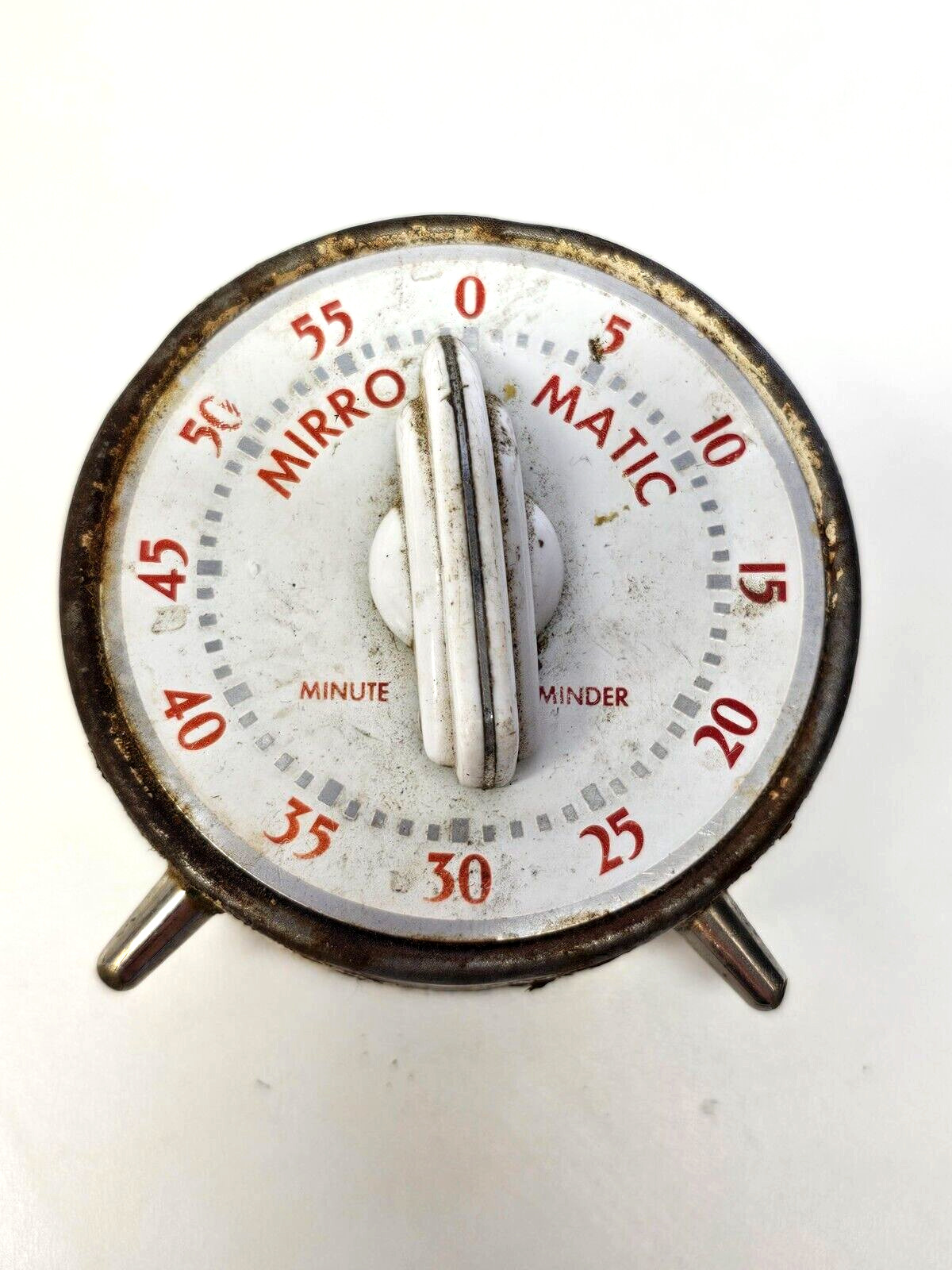 Vintage 1940s MIRRO-MATIC MINUTE MINDER Kitchen Timer - Lux Clock Mfg.