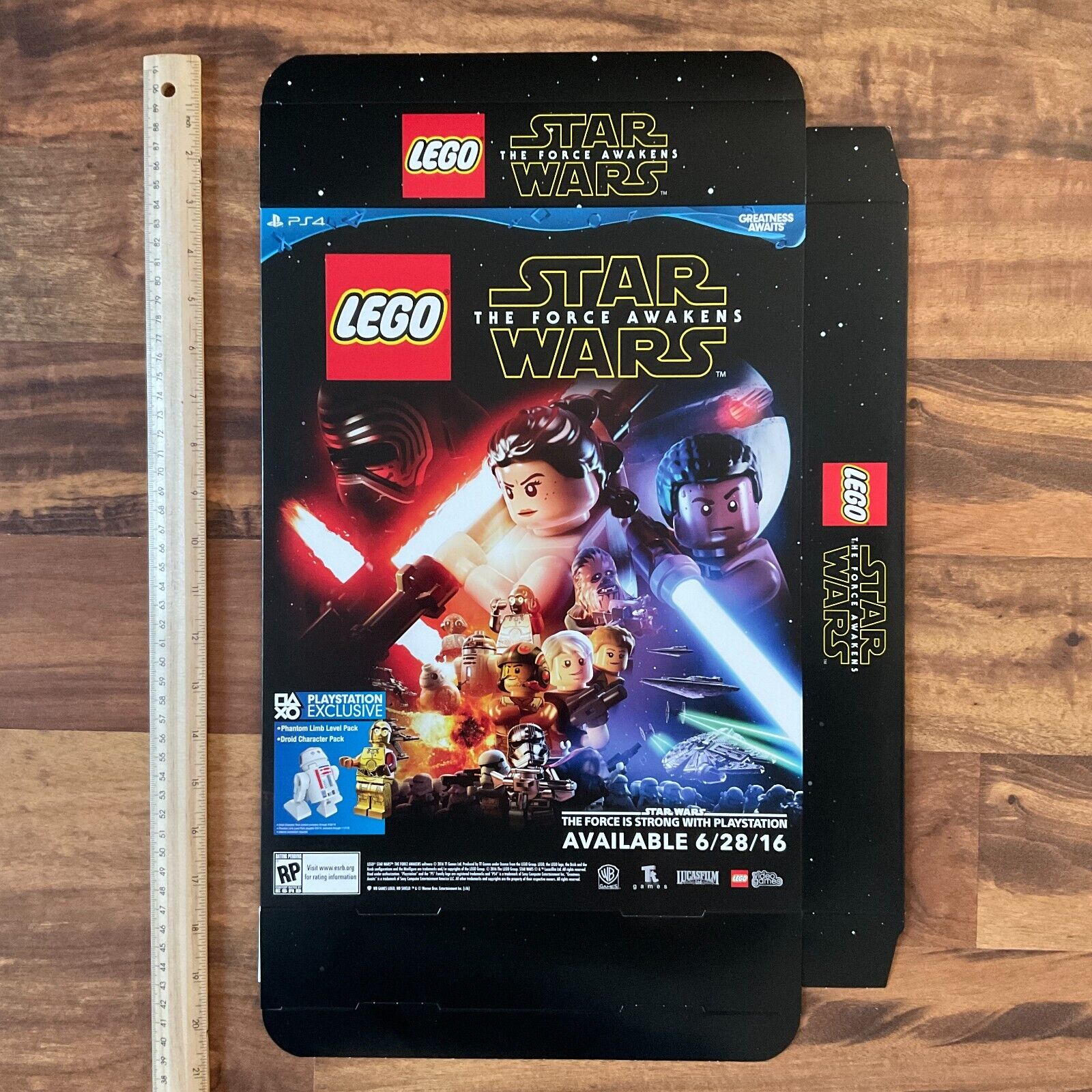 Lego Star Wars The Force Awakens 2016 Video Game Store Display Promo Box