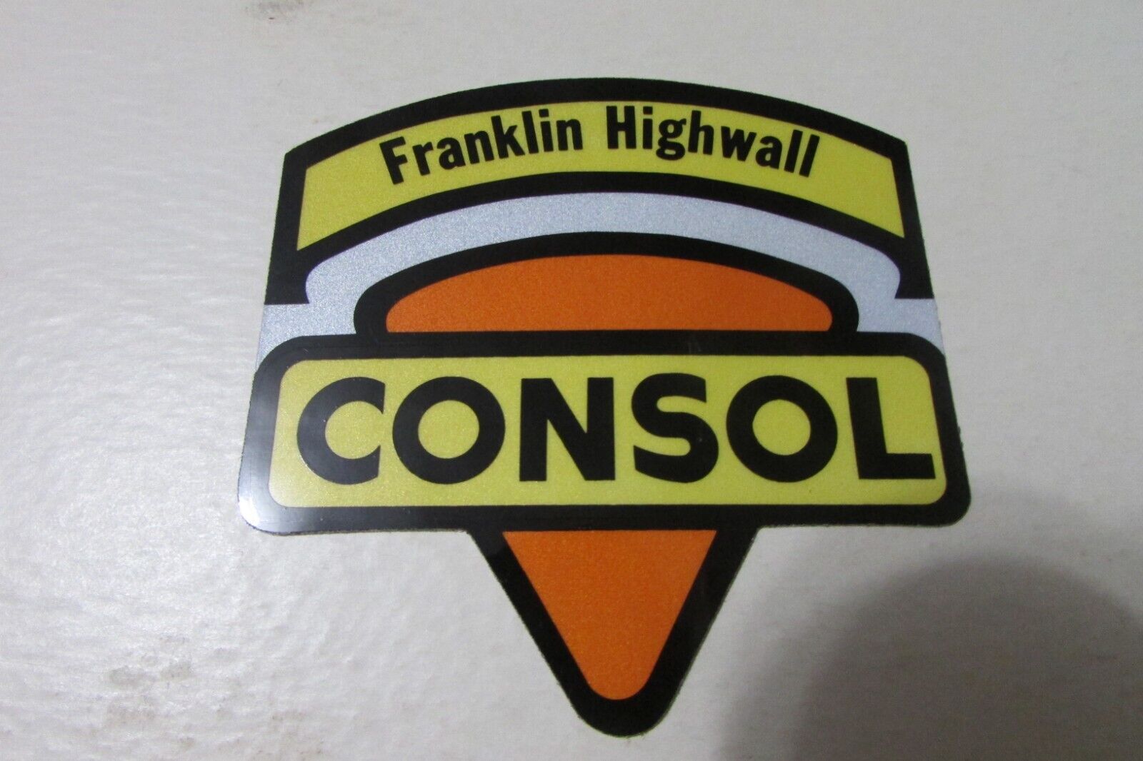 CONSOL COAL Franklin Highwall - COAL MINING STICKER-DECAL - WHITE BACK -