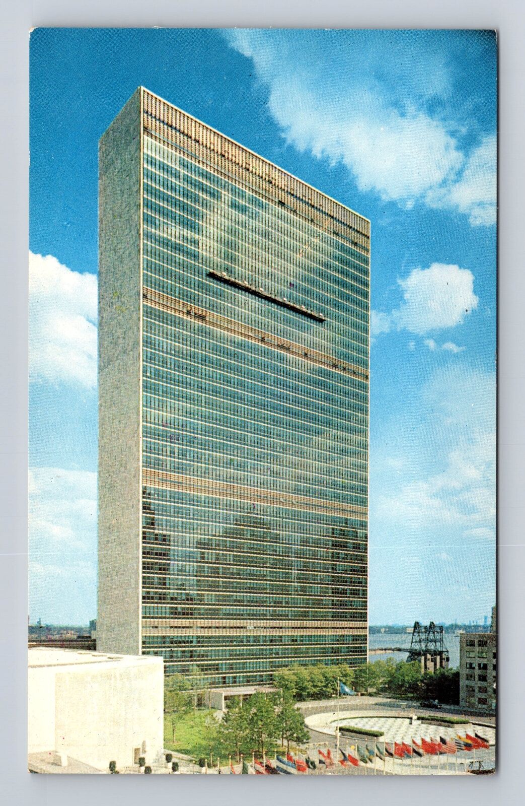New York City NY-United Nations Headquarters, First Avenue, Vintage Postcard