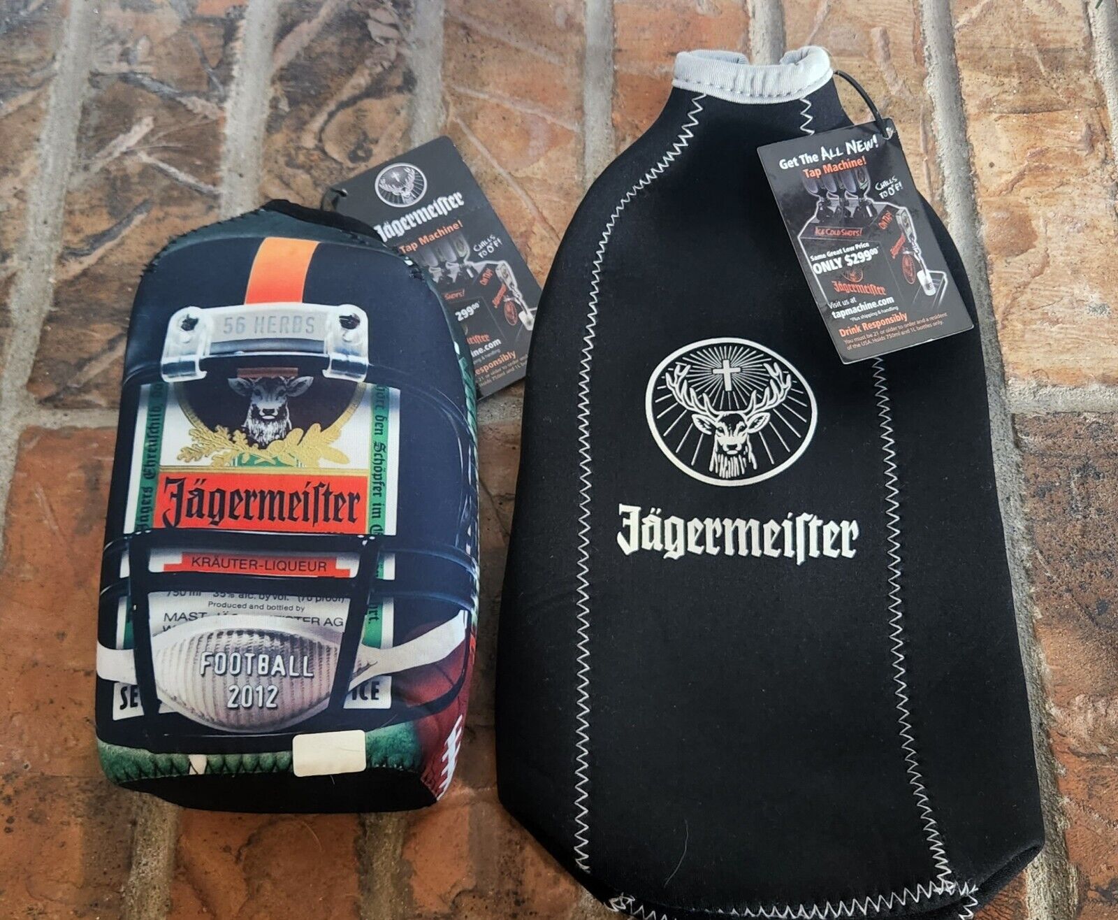 NEW Jagermeister Bottle Coozie Stay Cool Pack Pouch Koozie Limited Edition, 2 Pk