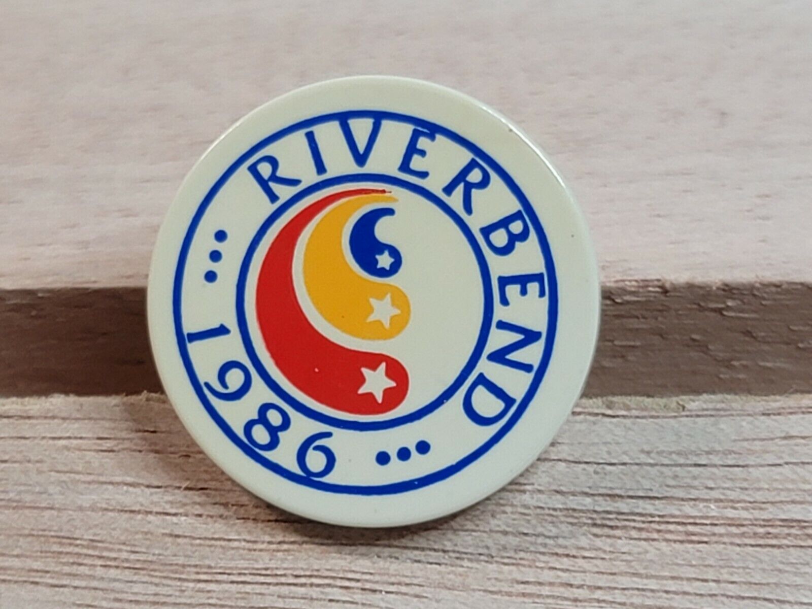 Vintage Riverbend 1986 Lapel Pin - Epic Atlanta Party Spot in the 70s & 80s