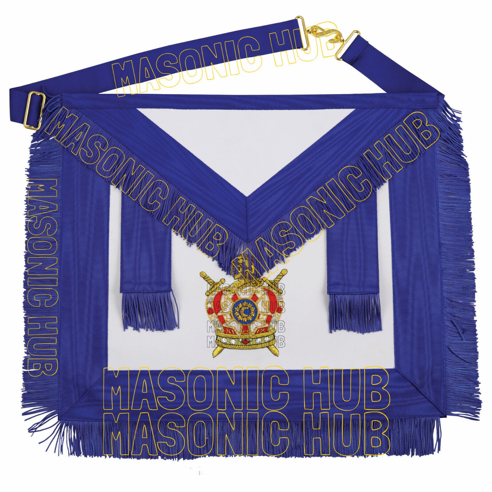 Masonic Illinois DeMolay Apron: Handcrafted Excellence in 100% Lambskin