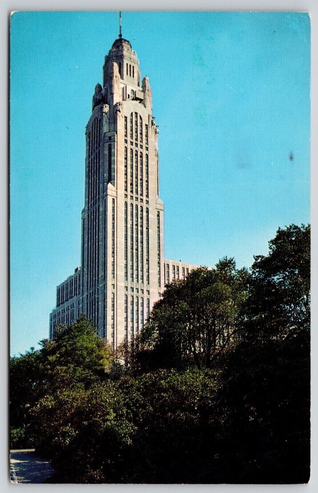 Columbus Ohio LeVeque Lincoln Tower Observation Tower Chrome UNP Postcard