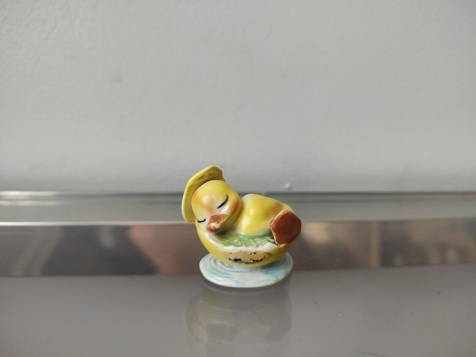 Vintage Josef Originals miniature mini figurine duck duckling sleeping