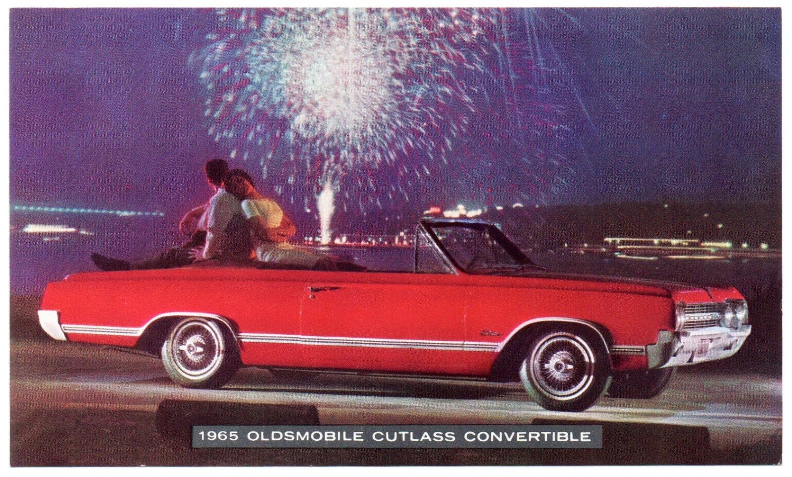 1965 Oldsmobile CUTLASS CONVERTIBLE: Original Dealer Promo Postcard UNUSED Ex