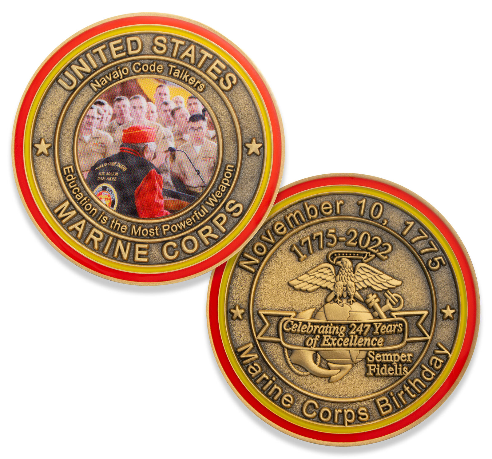 2022 United States Marine Corps Birthday Challenge Coin