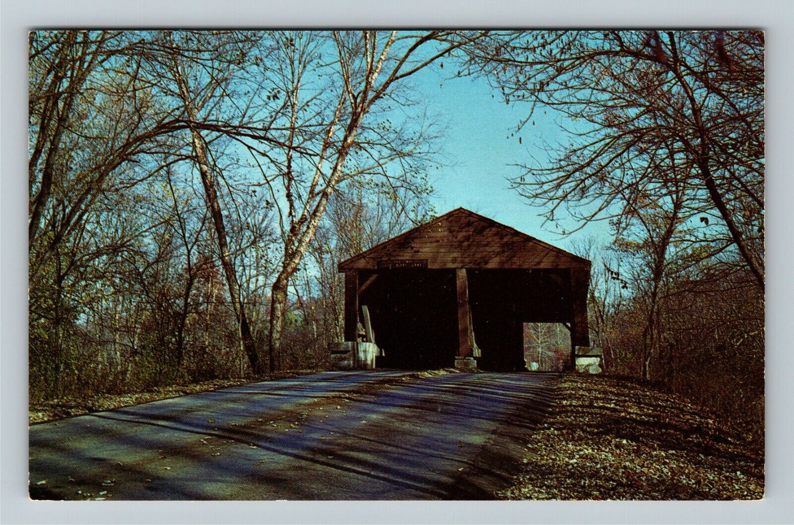 Nashville IN Indiana, Brown County Park Bridge, Vintage Postcard