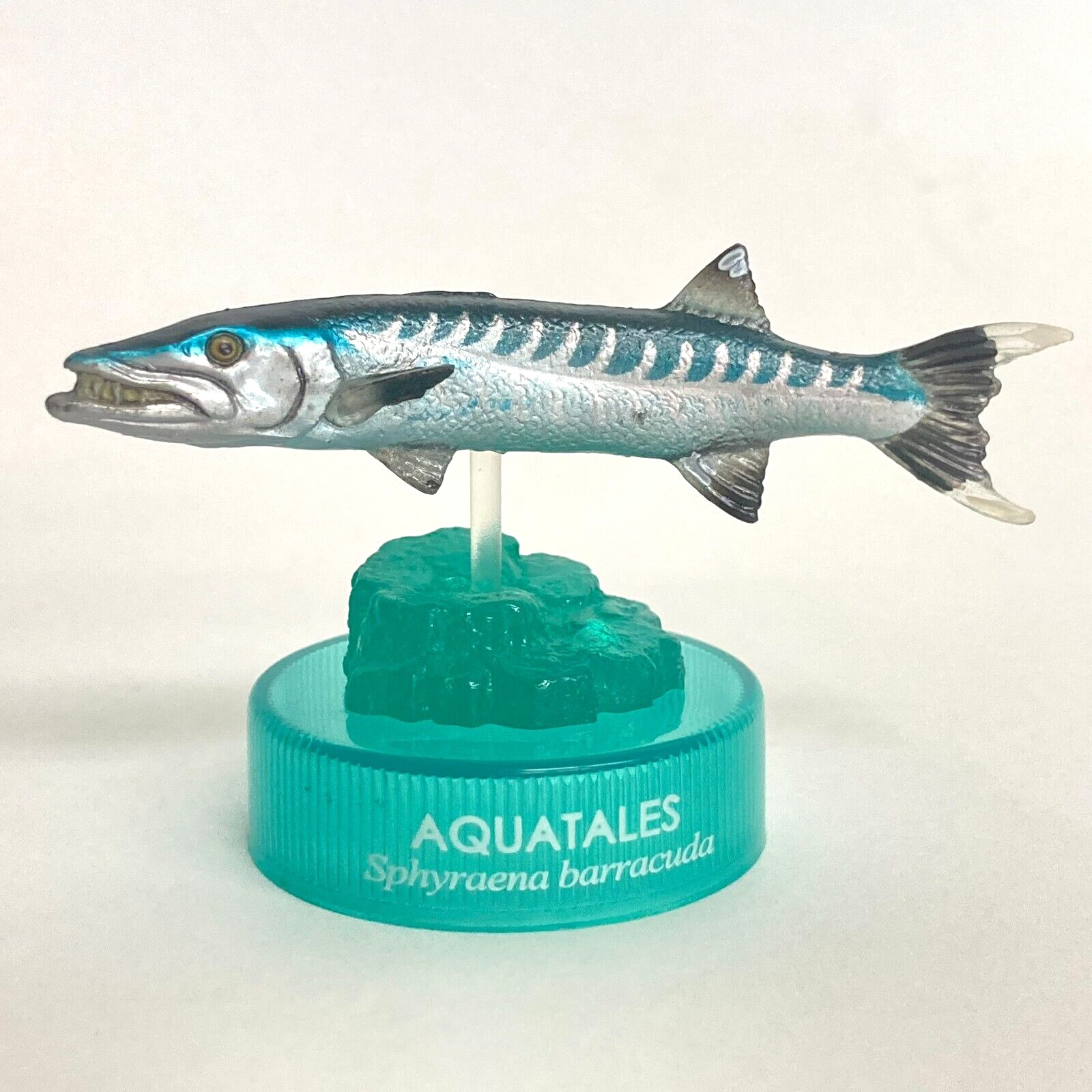Aquatales Bottle Cap Mini Figure Fish #10 Great Barracuda Kaiyodo Japan