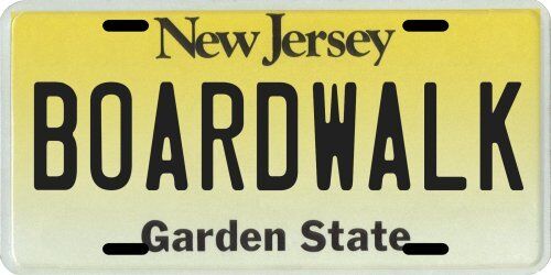 The Boardwalk Atlantic City New Jersey Aluminum License Plate