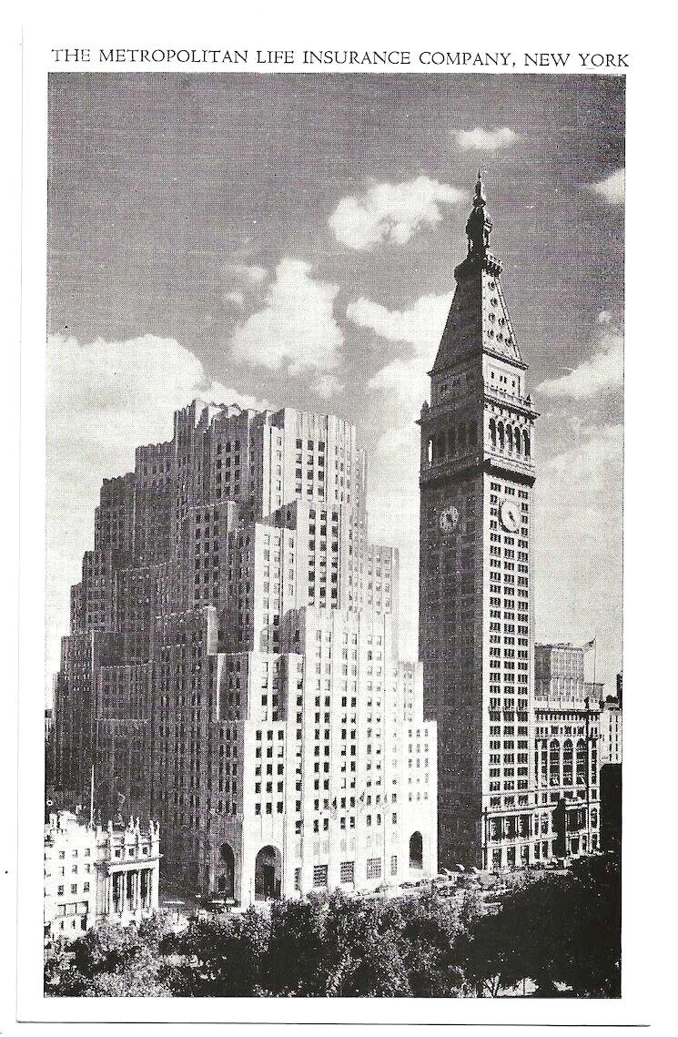 New York City, Manhattan c1940's Metropolitan Life Insurance Buildings, photo
