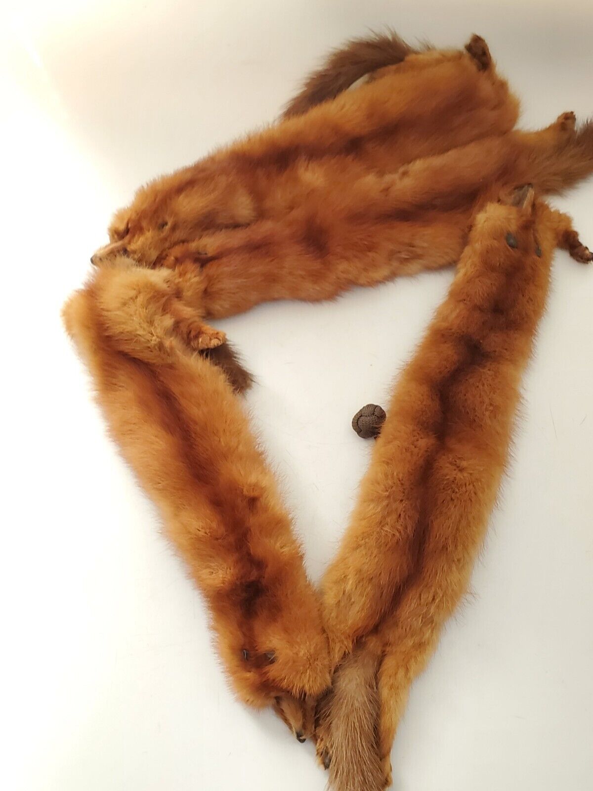 Vintage Neck Wear 4 Mink Taxidermy Fur Craft