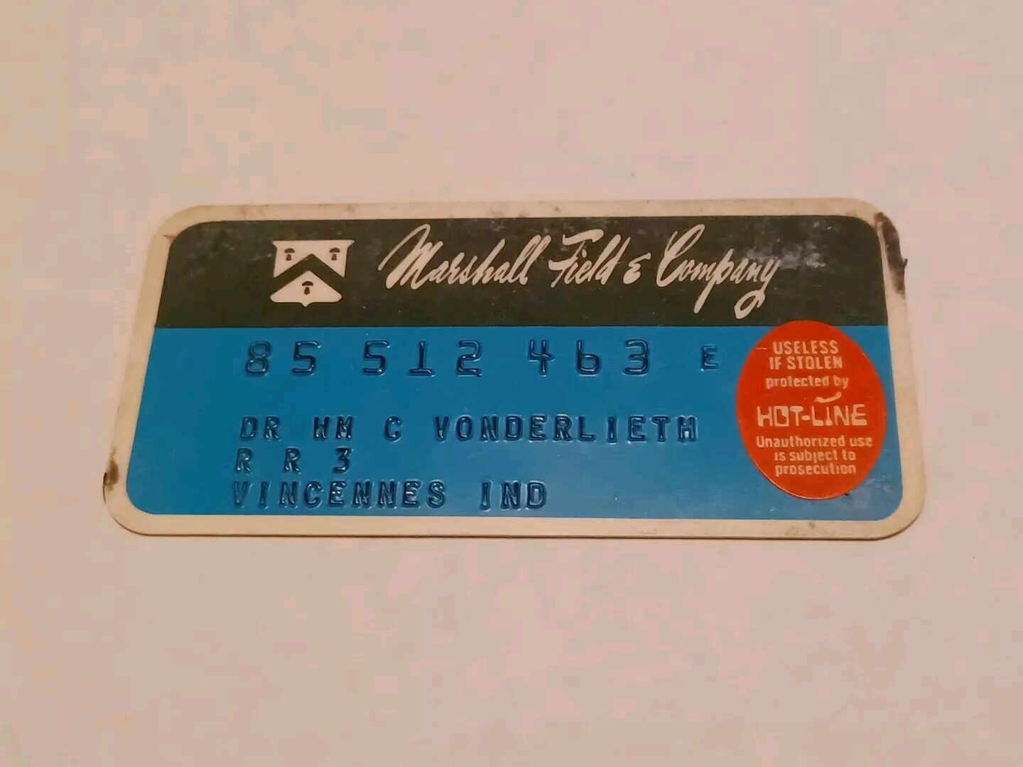 Marshall Field’s Credit-Charge Card (Vintage)