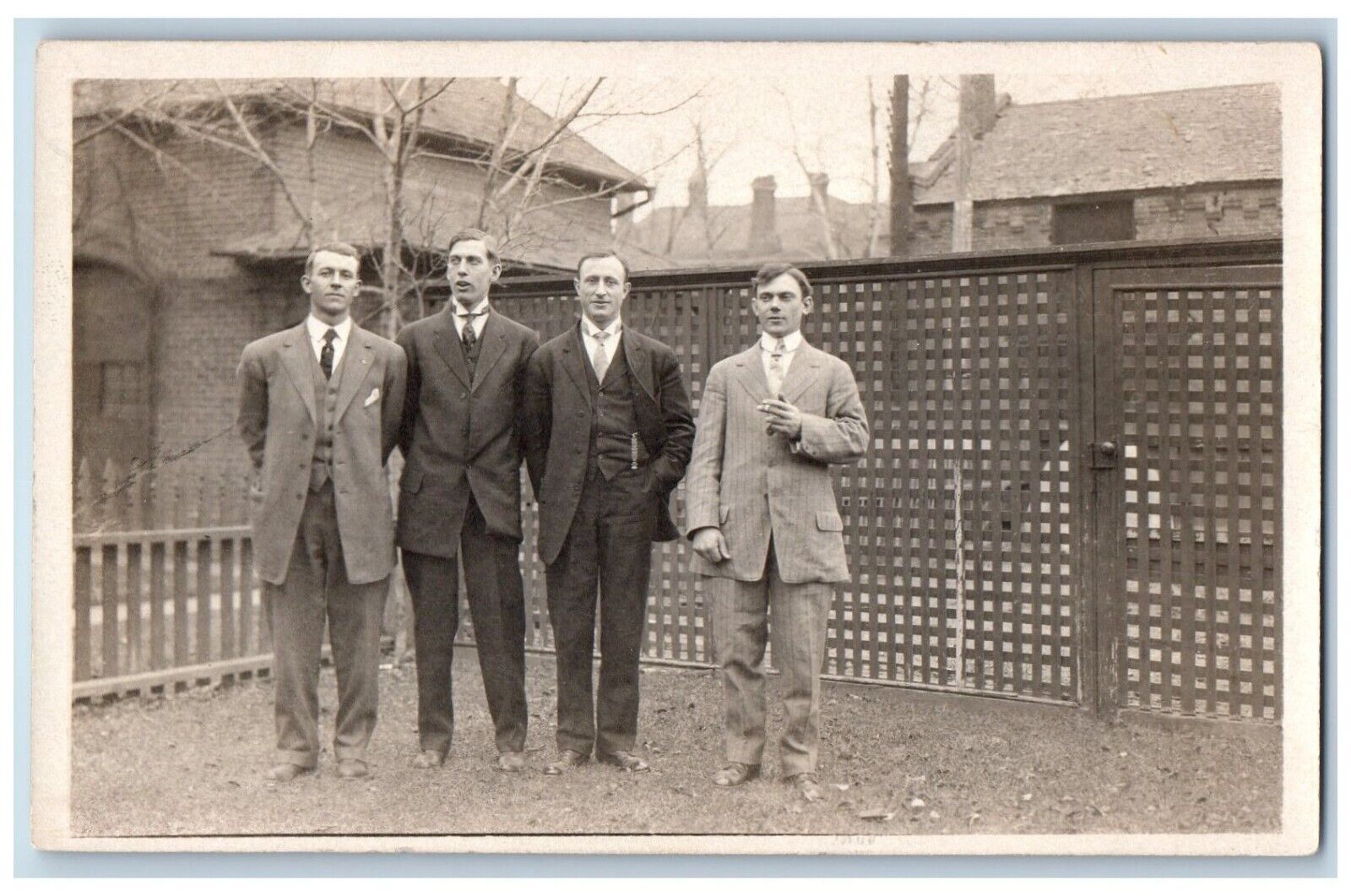Altoona Pennsylvania PA Postcard RPPC Photo Men Formal Attire 1911 Antique