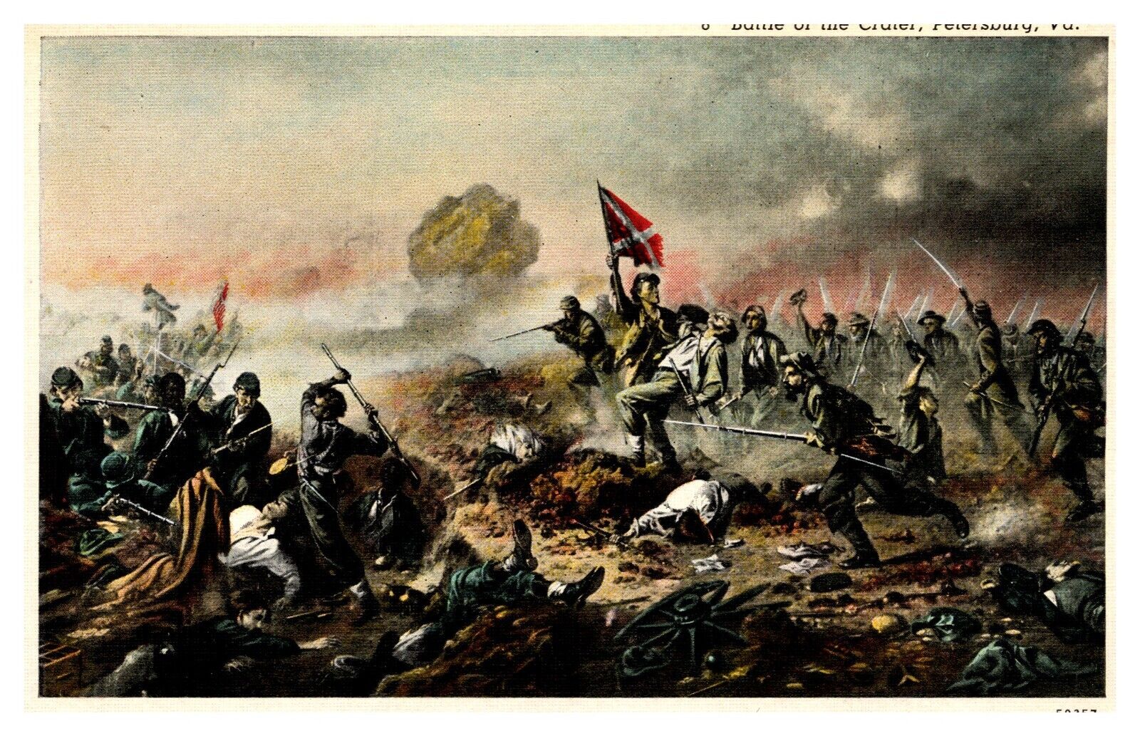postcard Battle of the Crater Petersburg Virginia A3034