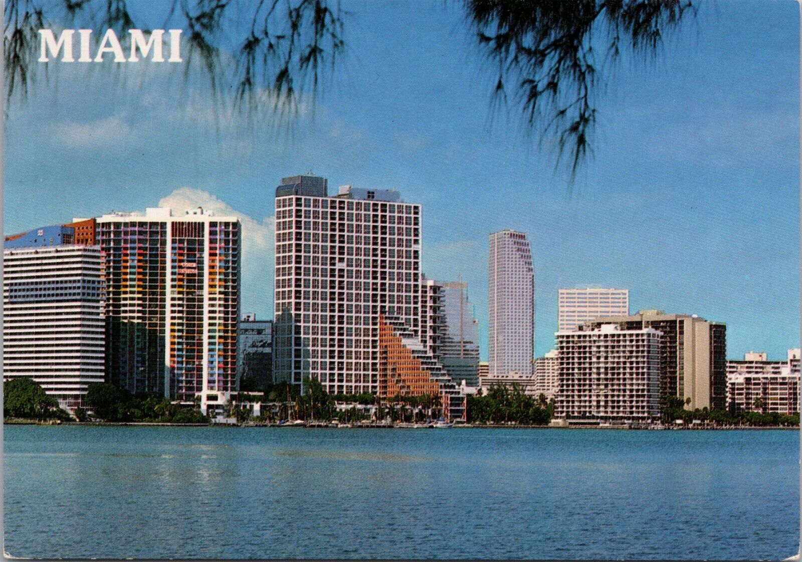 MIAMI, FLORIDA ~ View Of Miami Skyline - Postcard