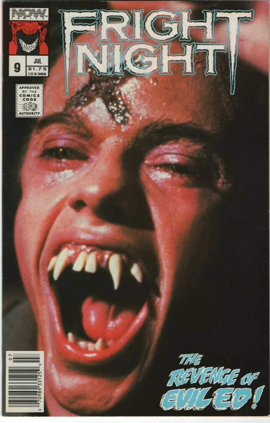 Fright Night #9  Evil Ed Photo Newsstand Variant NOW 1989 Vampire Horror Comic
