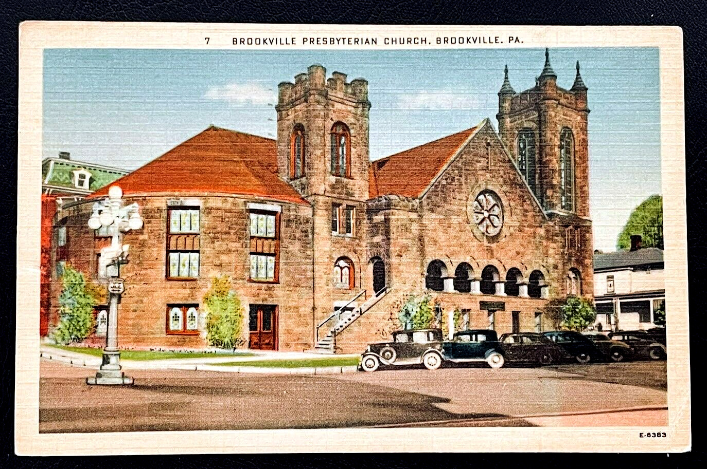 Brookeville Pennsylvania Presbyterian Church PA 1948 Postmarked Linen Postcard