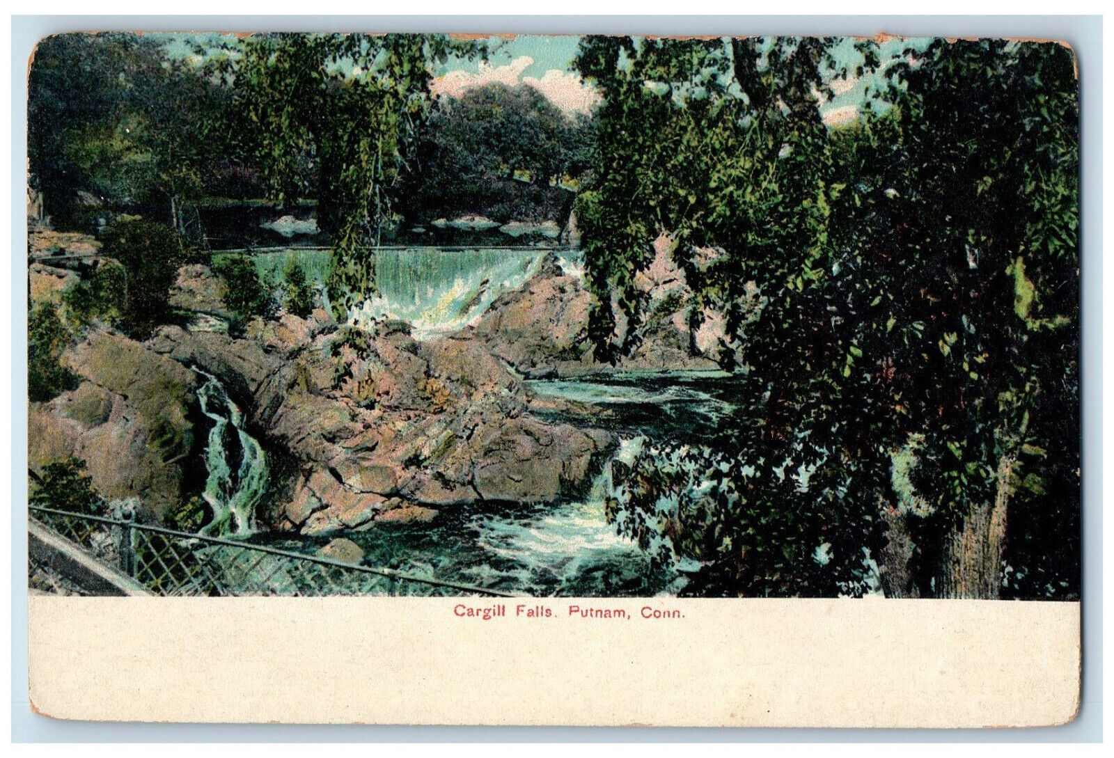 c1910 Cargill Falls Putnam Connecticut CT Antique The Chapin News Co Postcard