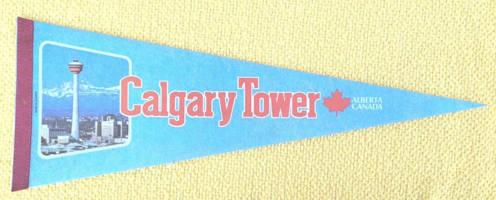 Vintage Calgary Tower  CANADA Felt Pennant, 23.5\