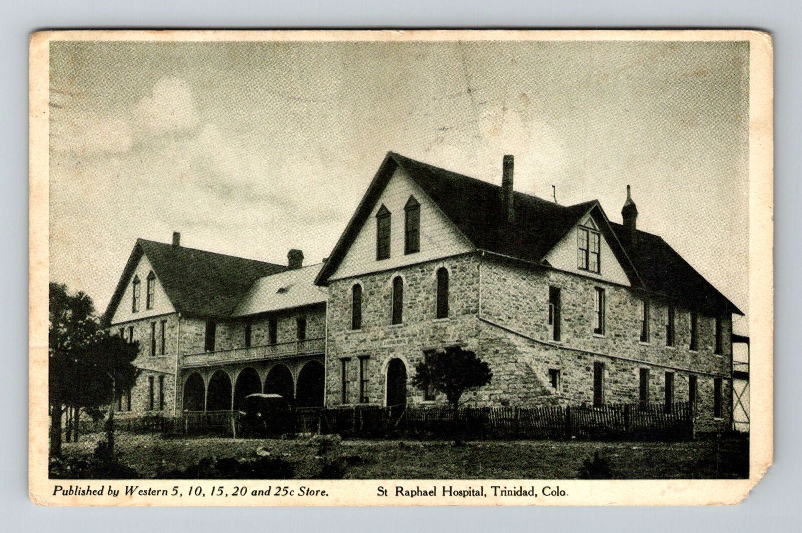 Trinidad CO-Colorado, St Raphael Hospital, Vintage c1908 Postcard
