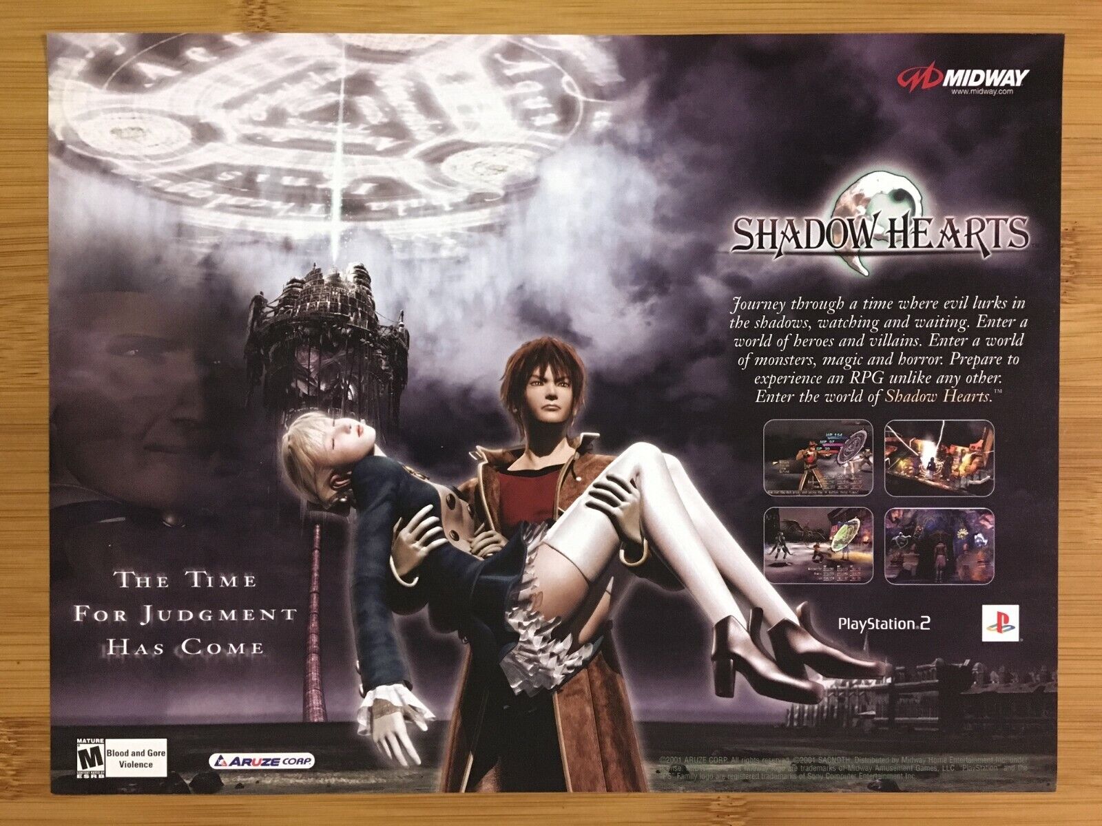 2001 Shadow Hearts PS2 Print Ad/Poster Authentic Original Promo Art Koudelka