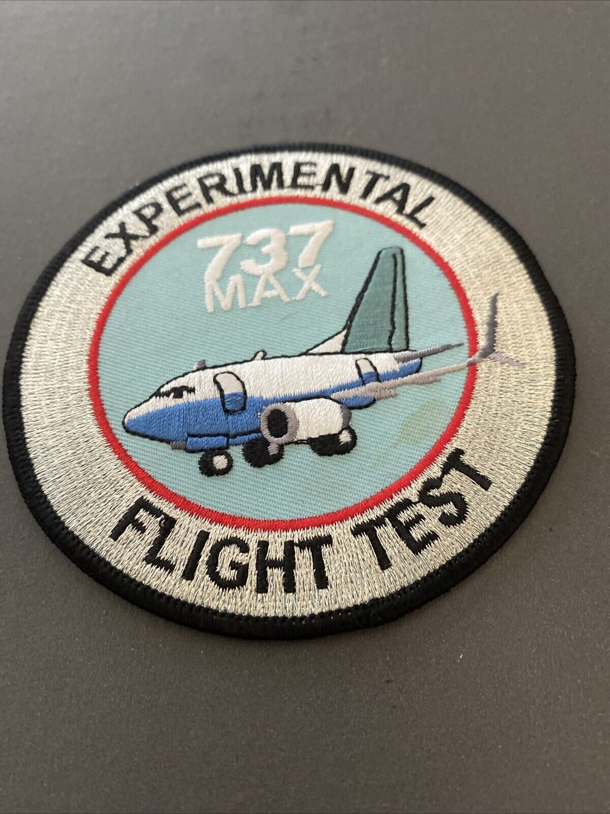 VTG 737 MAX Experimental Flight Test Iron On  Patch