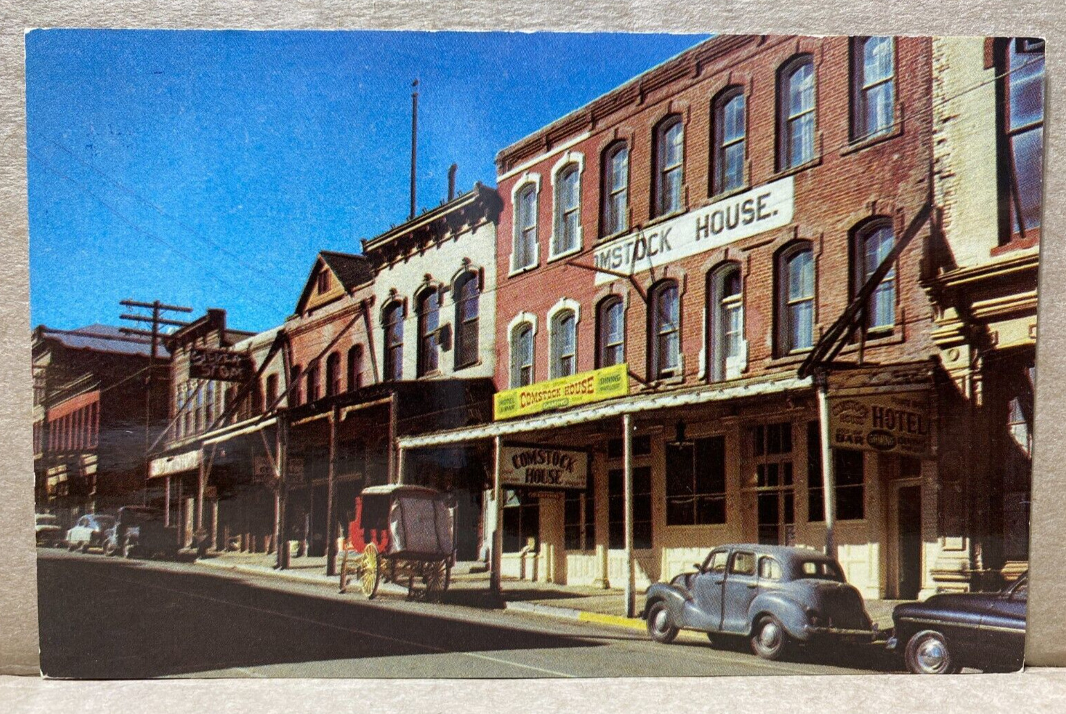 Comstock House Hotel Virginia City Nevada Chrome Postcard 425