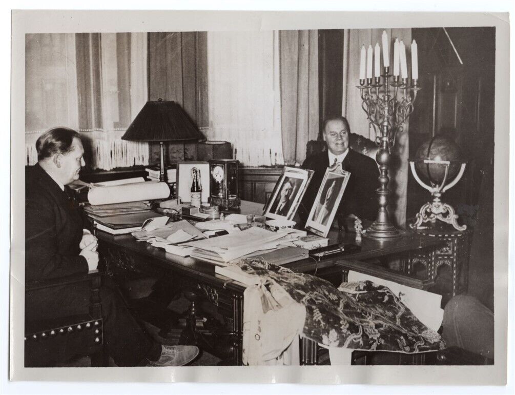 1934 Lord Rothermere Meets General Goering Saar Problem Berlin Germany Photo