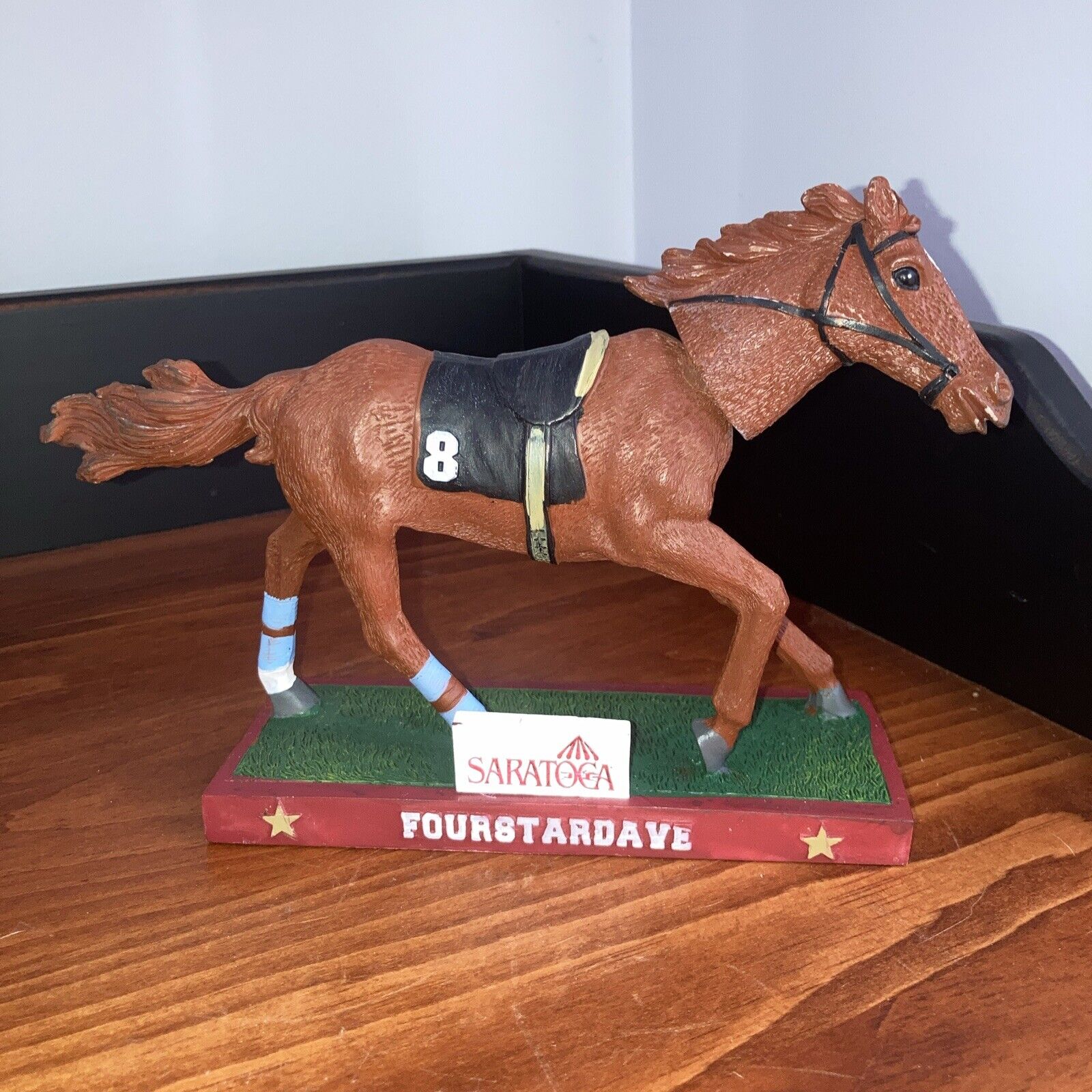SARATOGA RACE COURSE FOURSTARDAVE Sultan of Saratoga Bobblehead Horse Figurine