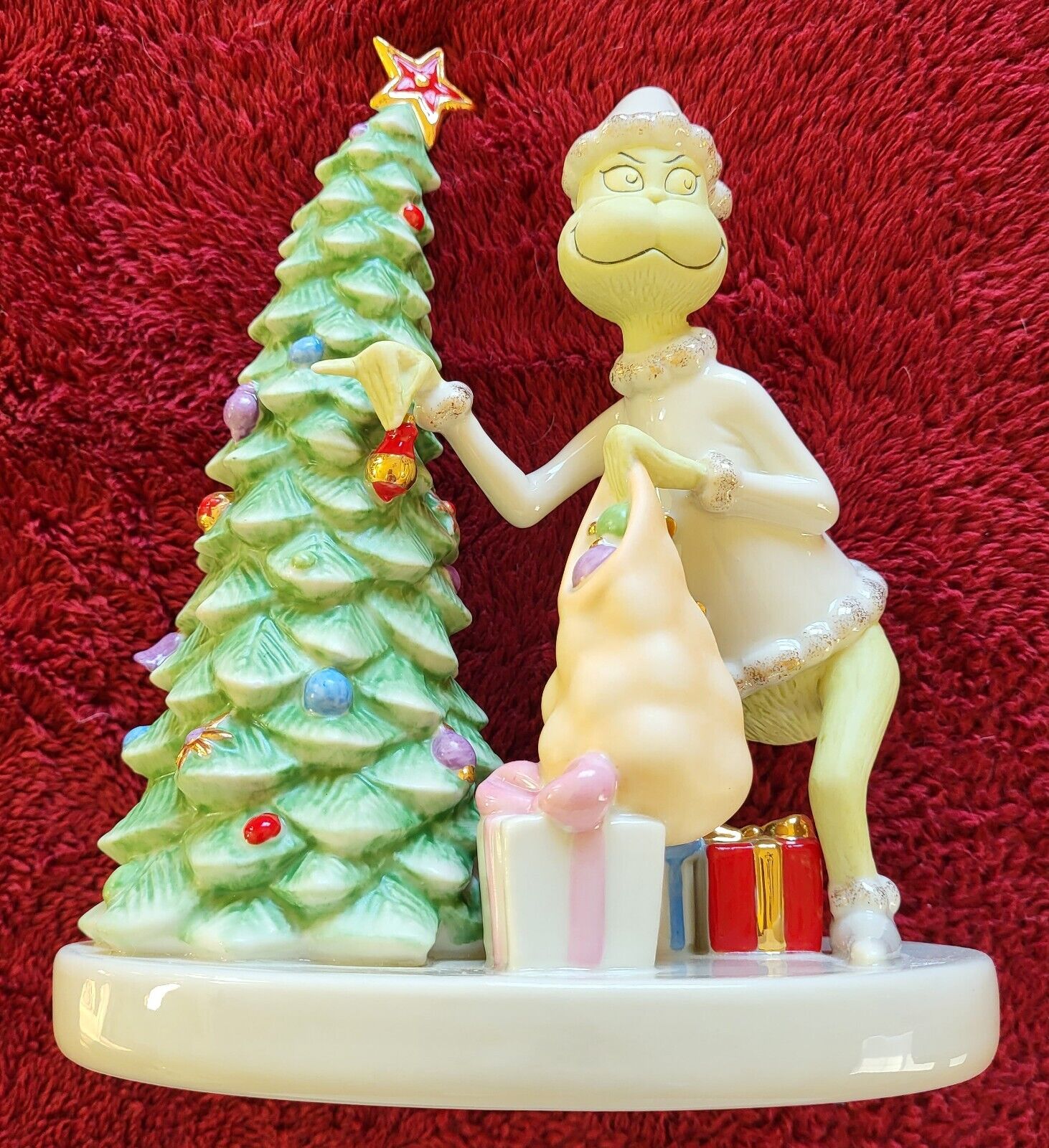 Lenox Dr. Suess Grinch Christmas Crook Figurine Pre-Owned Excellent Condition 