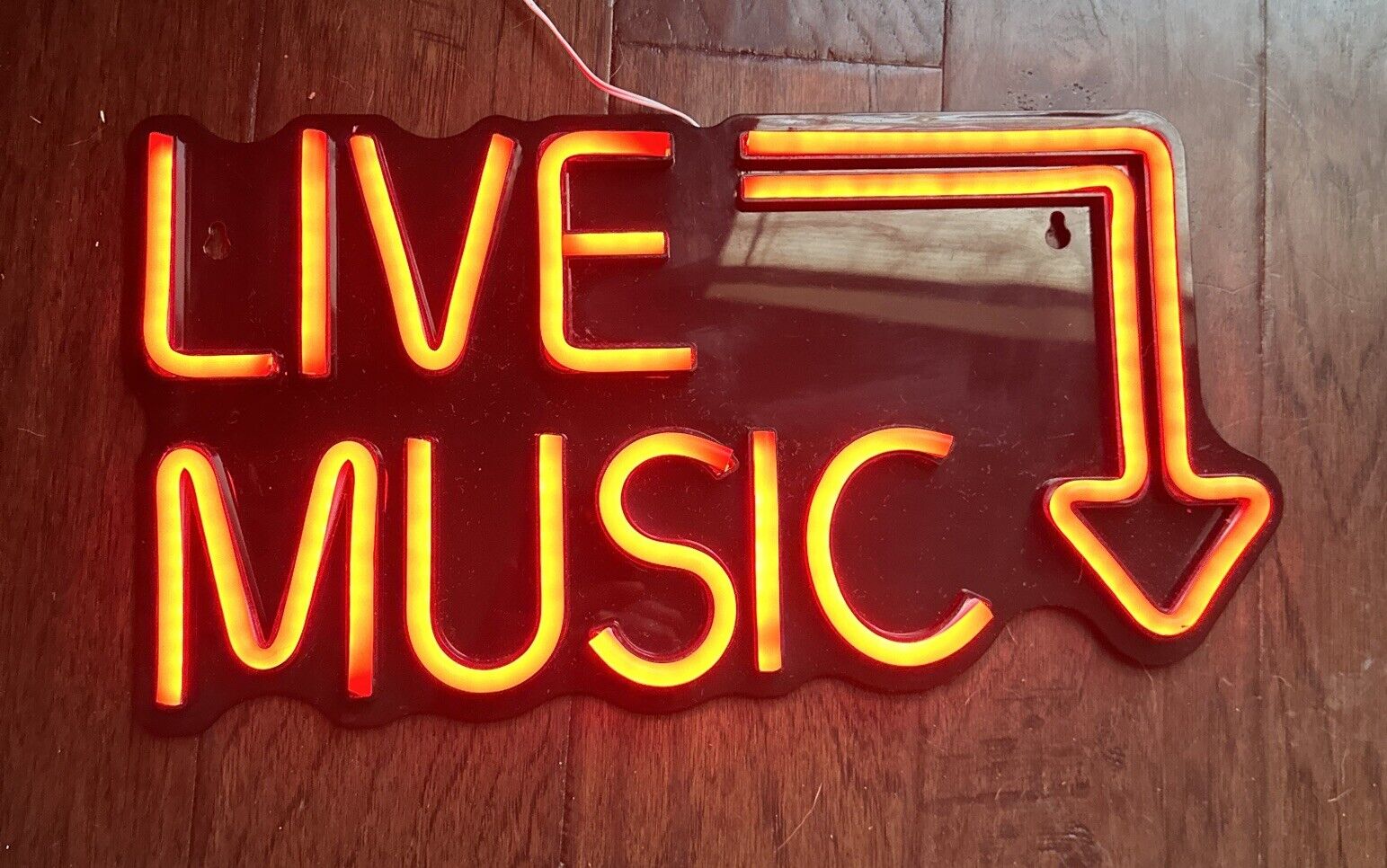 Neon LED Live Music Sign Arrow