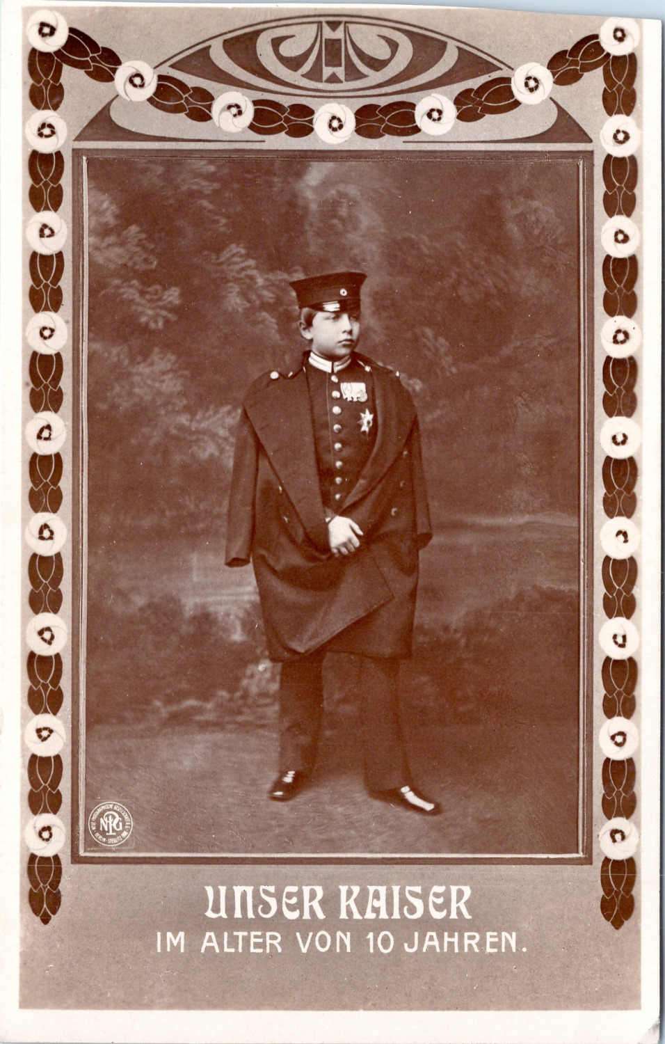 Our Emperor, Wilhelm II _ 10 years vintage silver print. Postcard.Frédéric G