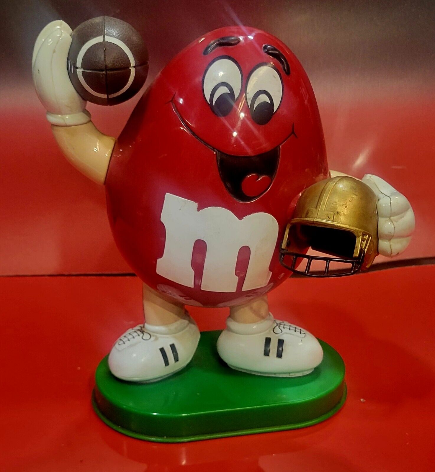 Vintage M&M\'s Red Football candy dispenser