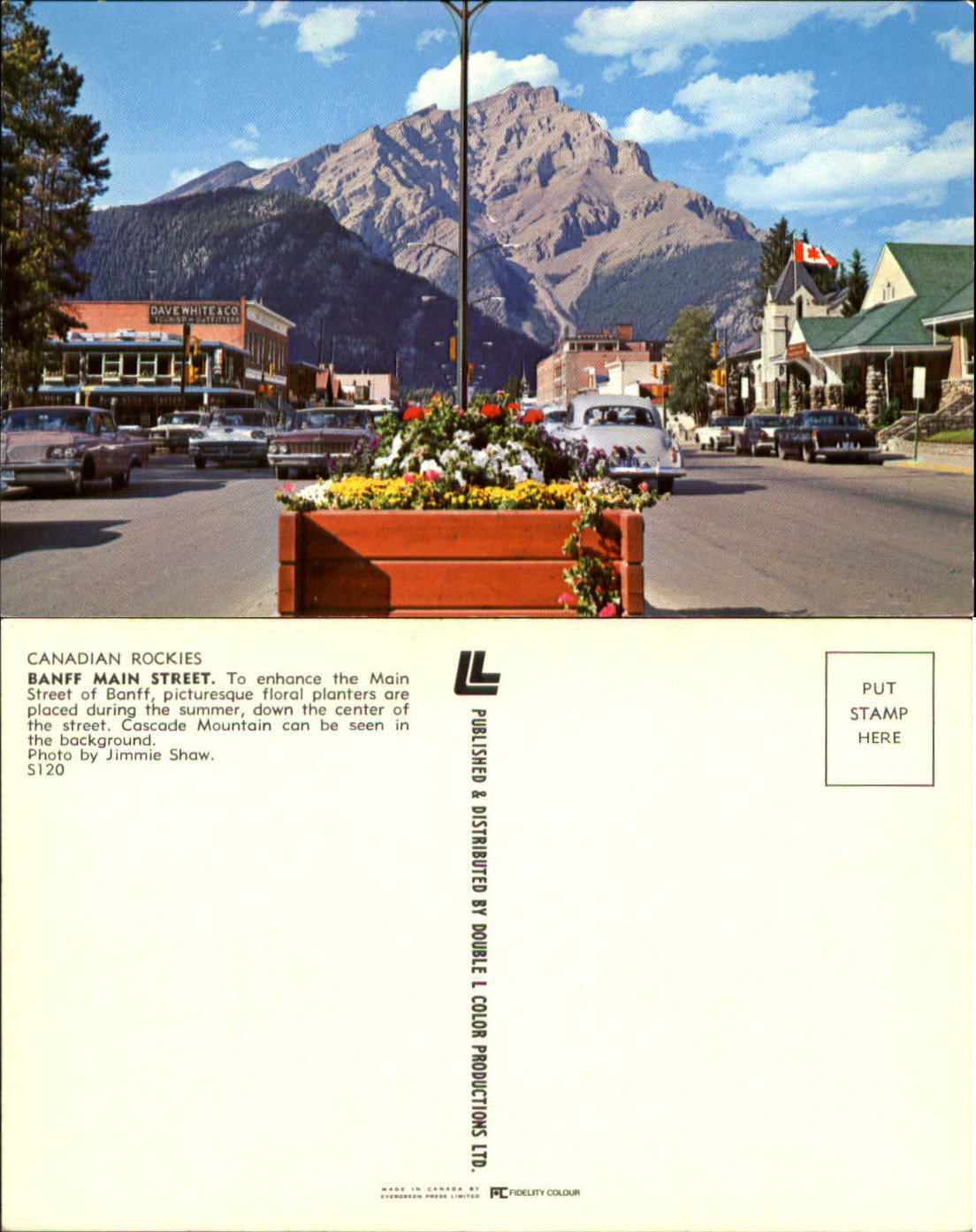 Cascade Mountain Banff Main Street Canadian Rockies Alberta Canada 1960s