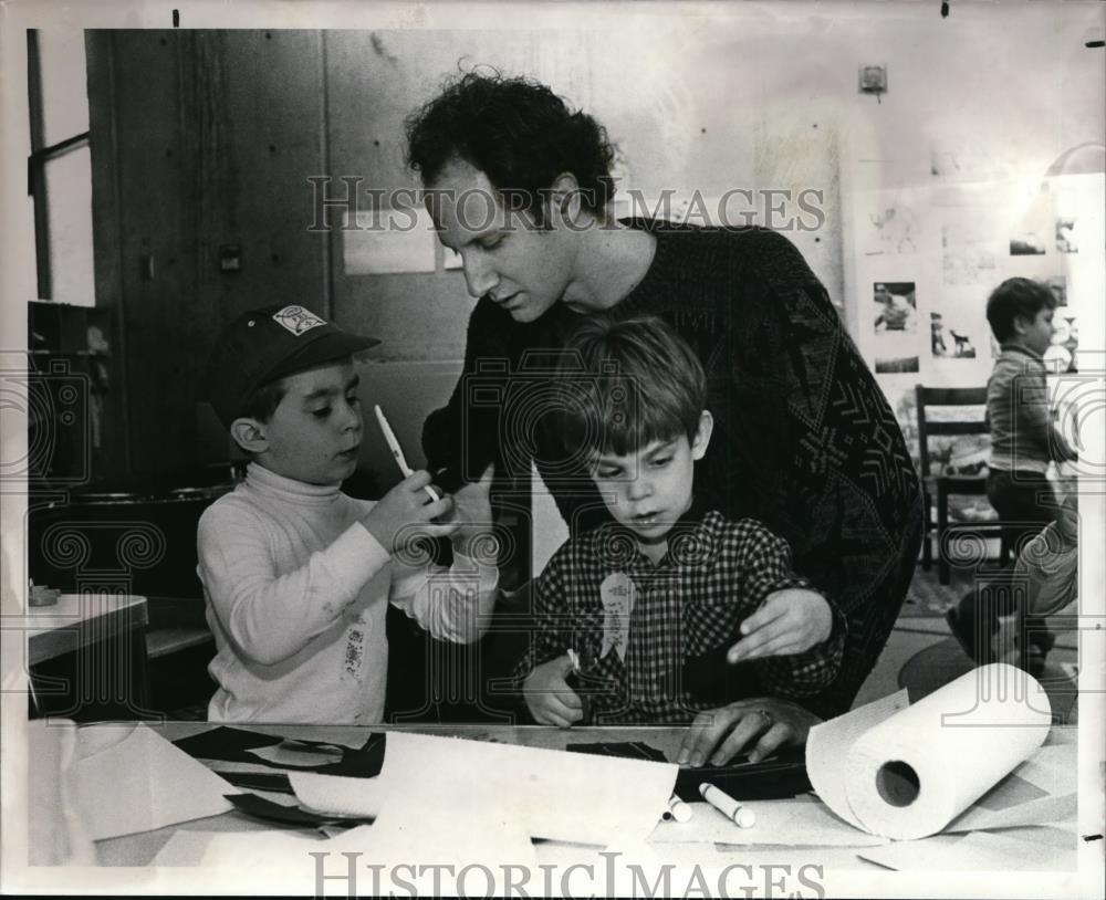 1989 Press Photo Children at Day Care Center - cvb04728