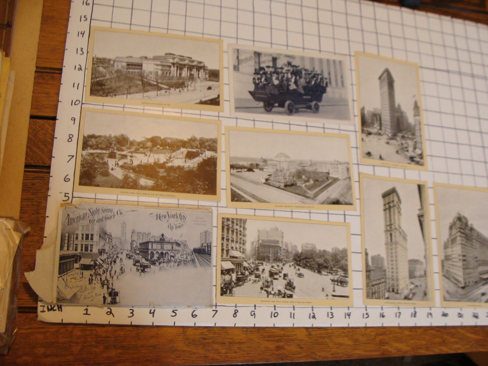 1904 American Sight-Seeing Car & Coach co. NEW YORK CITY photo cards UPTOWN