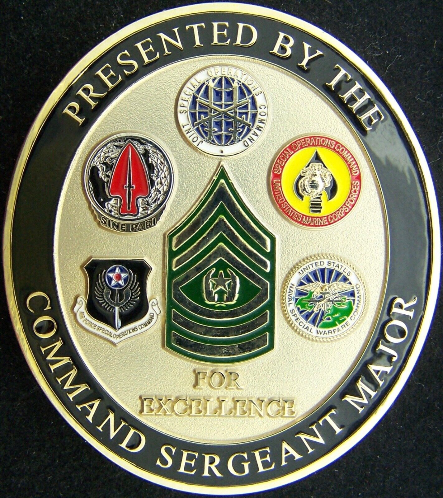 US Special Forces Command SOCOM Command Sergeant Major Challenge Coin