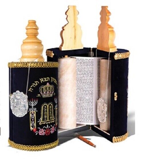 Medium Hebrew Sefer Torah Scroll Book Jewish Israel Holy Bible 32 cm/13 inch