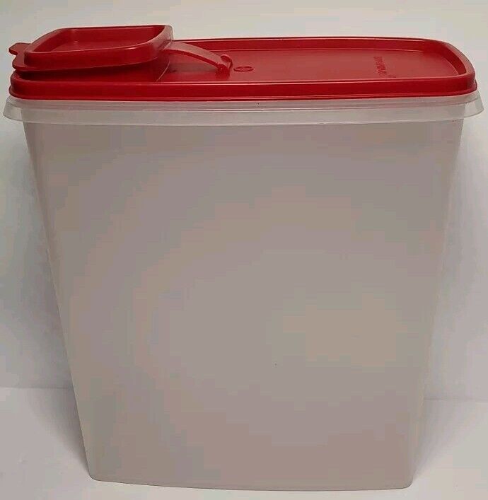 Tupperware Cereal Keeper Storage Container 1588 Lid Pour Spout Red 