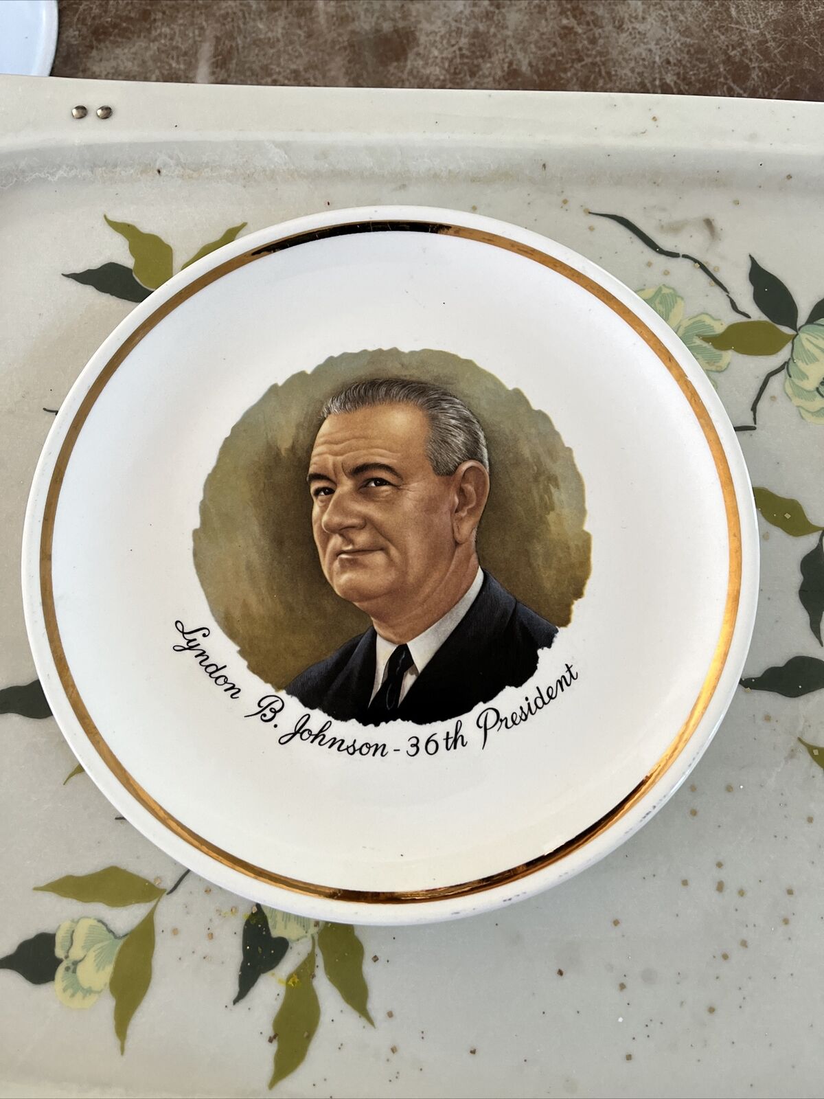 Vintage Lyndon B Johnson Commerative Plate