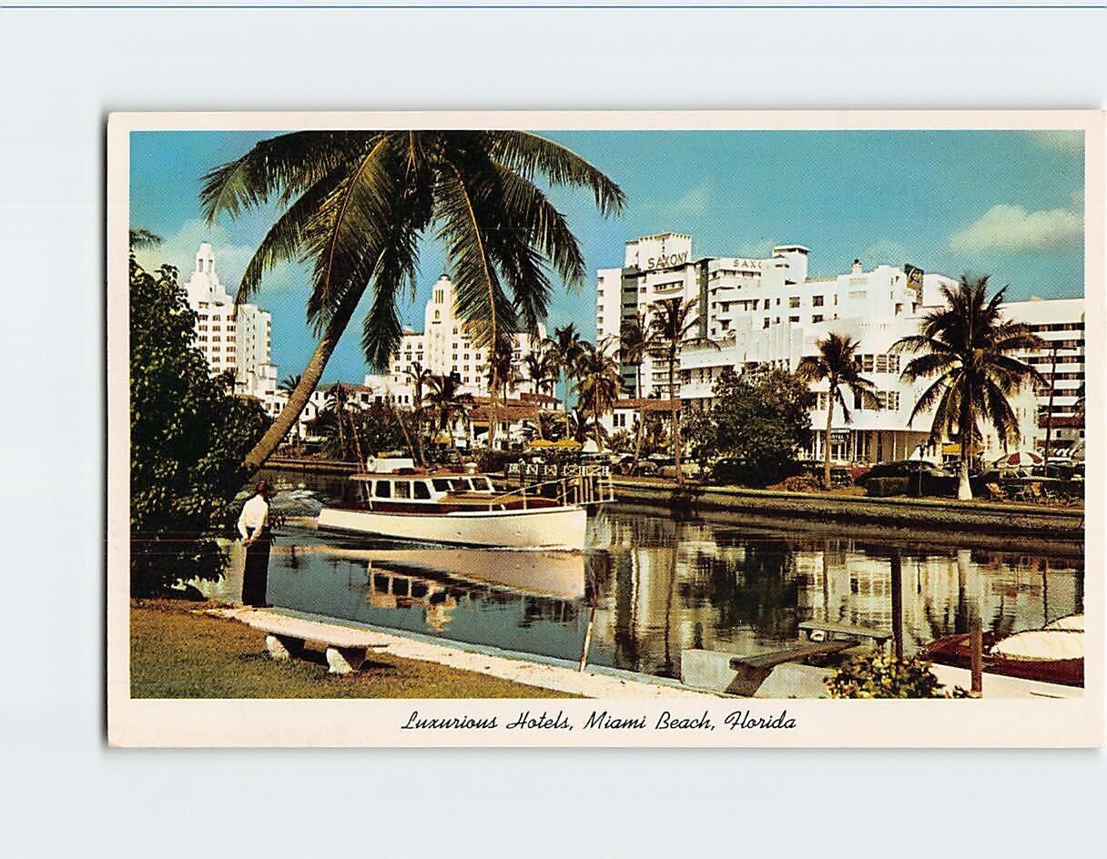 Postcard Luxurious Hotels Miami Beach Florida USA