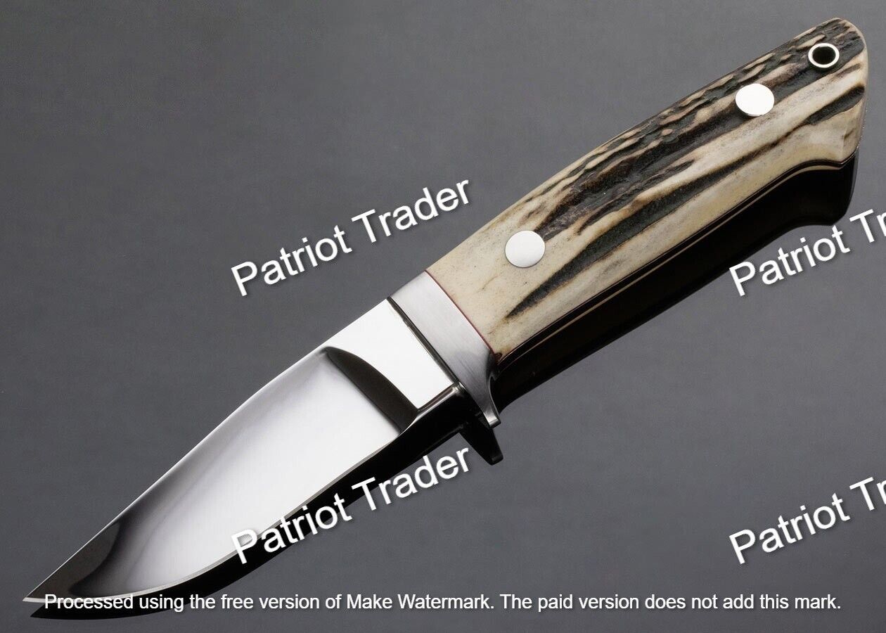 Handmade Bob Loveless Knife Style, Hunting Knife Custom Handmade Knife Stag horn